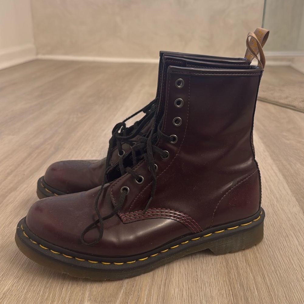 Maroon Patent Leather Doc Martens